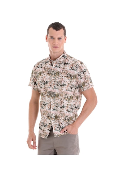 Hatemoğlu Haki Comfort Fit Baskılı Düğmeli Yaka 100% Pamuklu Kısa Kollu Ca Haki Hatemoğlu Haki Comfort Fit Baskılı Düğmeli Yaka 100% Pamuklu Kısa Kollu Ca Haki