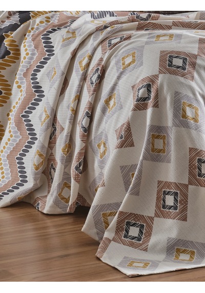 Loyal Home Çift Kişilik 4 Parça Pike Takımı 200x240 Cm Bej