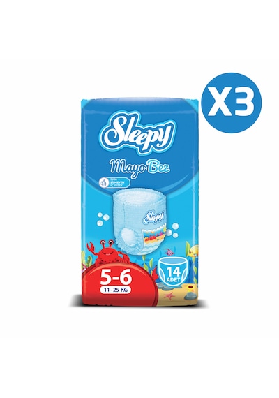 Sleepy Mayo Külot Bez 6 Numara Xlarge 3'LÜ PAKET 42 Adet
