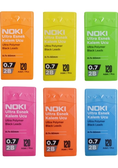 Noki Ultra Esnek 2b 0.7 Kalem Ucu Min 120'li 6 Tüp