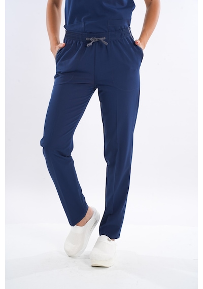 Lacivert Renk Hipoya Çamaşır Suyuna Dayanıklı Scrubs Takım İş Kıyafeti Unisex Model Lacivert
