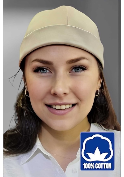 Unisex %100 Pamuklu Docker Şapka Taş Rengi Taş