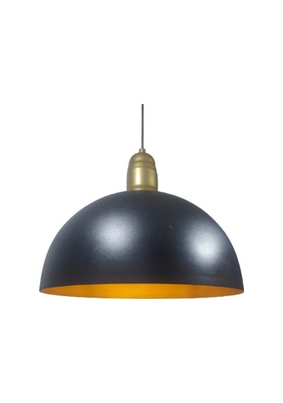 Retro Rustik Metalsarkıt Avize Siyah Içi Altın 40 Cm En Siyah