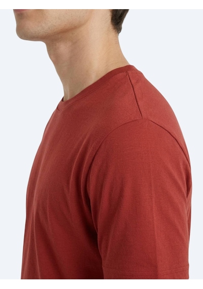 Kip Kiremit Düz T-shirt