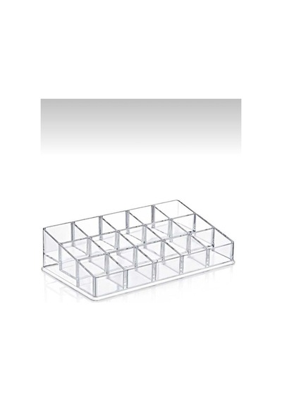 15 Gözlü Oje Düzenleyici Organizer Makyaj Organizer Takı Organizer Şeffaf