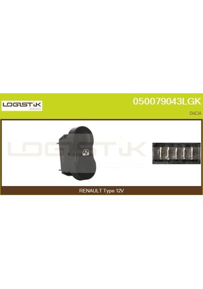 Cam Açma Düğmesi - Dacia Duster, Sandero - Gva-8019110