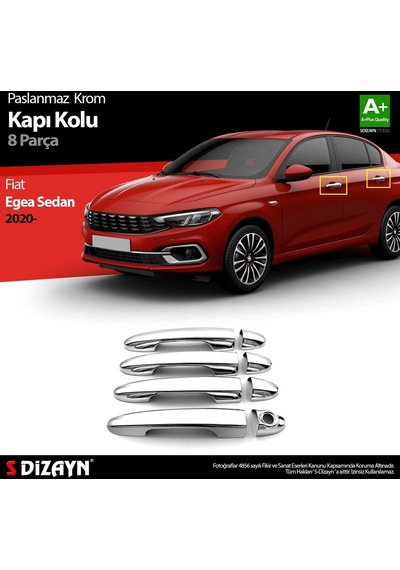 Fiat Egea Sd Krom Kapı Kolu 8 Prç. 2020 Üzeri