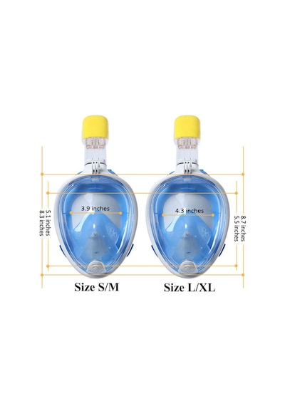 Full Face Şnorkel Dalış Maske Tam Yüz Anti-sis Ve Sızıntı S/m Assorted