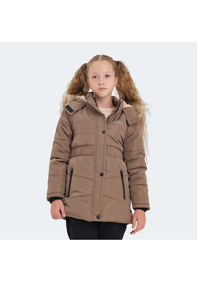 Slazenger CANDY Çocuk Kapüşonlu Bej Mont & Kaban