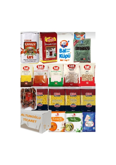 Ramazan Paketi Kumanya Yardım Gıda Erzak Kolisi 18 Parça Ürün Ekonomik Paket
