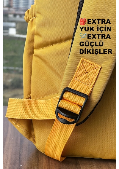 Nemo Group Sırt Çantası Sarı Krinkıl Kumaş Suya Dayanıklı Sarı