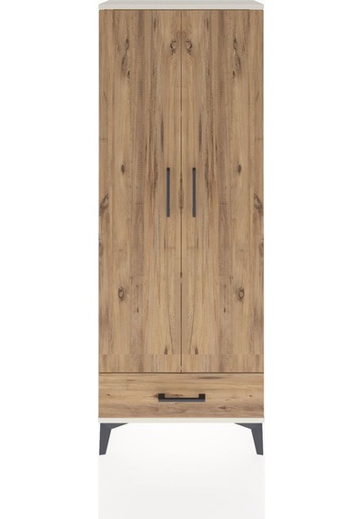 Arges Dolap 4 Raflı Tek Çekmeceli 2 Kapaklı 60x30x163 Aytaşı-çam Aytaşı