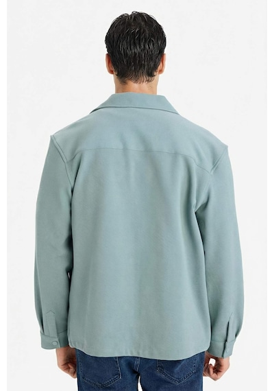 Defacto Esnek Kumaş Twill Gömlek E7689ax26spgn1175 Yeşil-gn1175