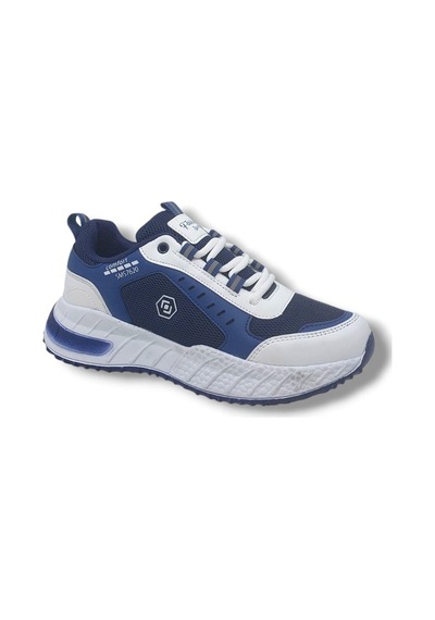 Zerhan 7620 Unisex Lacivert Bağcıklı File Spor Ayakkabı Lacivert