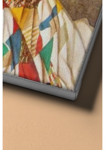 Webstyle Sayılarla Boyama Seti Kasnaklı Ortadaki Renkli Elbiseli Kadın 40 X 50 Cm