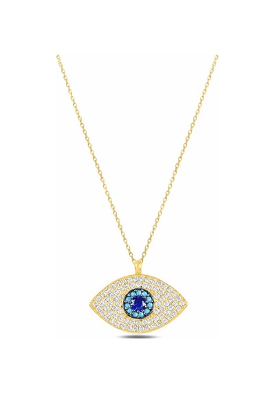 Çekirdekjewelry 925 Ayar Gümüş Nazar Boncuğu Göz Kolye Zirkon Taşlı Rose Kaplama Şık Kadın Kolyesi Sarı Çekirdekjewelry 925 Ayar Gümüş Nazar Boncuğu Göz Kolye Zirkon Taşlı Rose Kaplama Şık Kadın Kolyesi Sarı