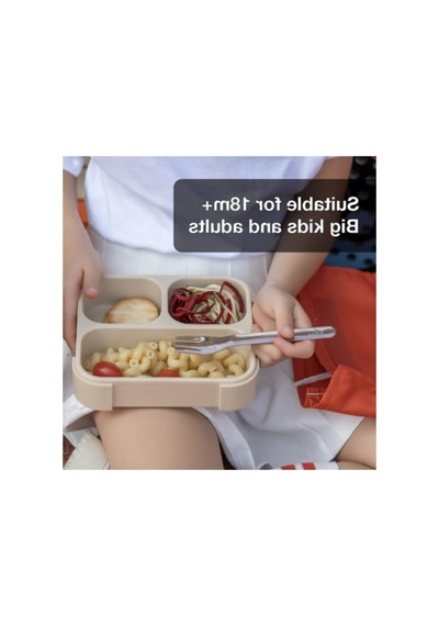 Çatal Ve Kaşıklı Bento Beslenme Kutusu Seti - Caramel