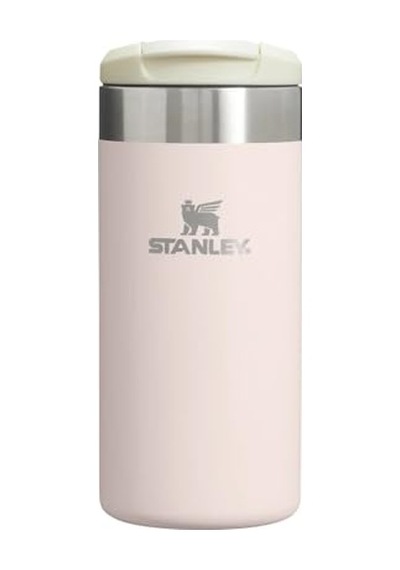 Stanley The Aerolight Transit Mug Termos Bardak, 0.35 Litre, Pembe Kuvars 2.0 Rose Quartz Açık Kahverengi