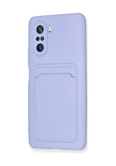 Xiaomi Poco F3 Uyumlu Kılıf Kelvin Kartvizitli Silikon - Lila