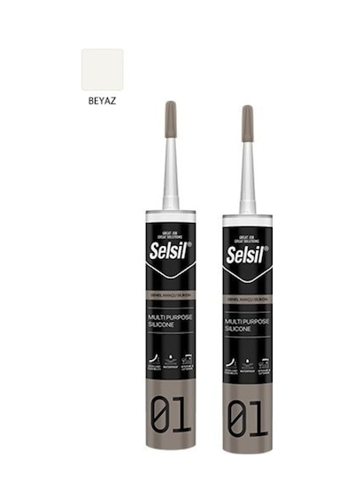 Selsil Genel Amaçlı Silikon - 280gr Beyaz 2 Adet