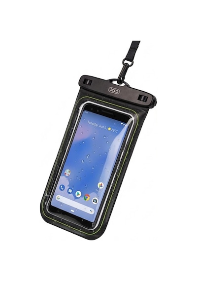 Kt04 Su Geçirmez Cep Telefonu Kılıfı Ve Boyun Askısı - Siyah Ipx8 Pvc Sünger
