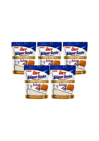 Süper Soda Arap Sabunu Katkılı Lavanta Kokulu Çamaşır Sodası 500 G X 5 Adet