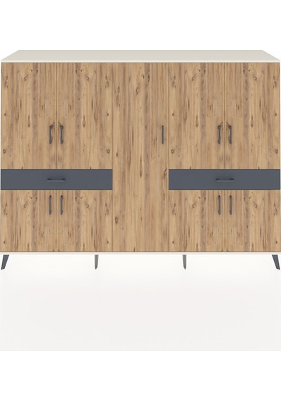 Hyperion Dolap 12 Raflı 2 Çekmeceli 8 Kapaklı 220x44x163 Aytaşı-ç Aytaşı-çam/antrasit Hyperion Dolap 12 Raflı 2 Çekmeceli 8 Kapaklı 220x44x163 Aytaşı-ç Aytaşı-çam/antrasit