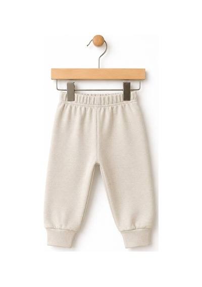 H&c Coolboy H&c %100 Pamuk Penye Bebek Tek Alt Pantalon 0-36 Ay Bej