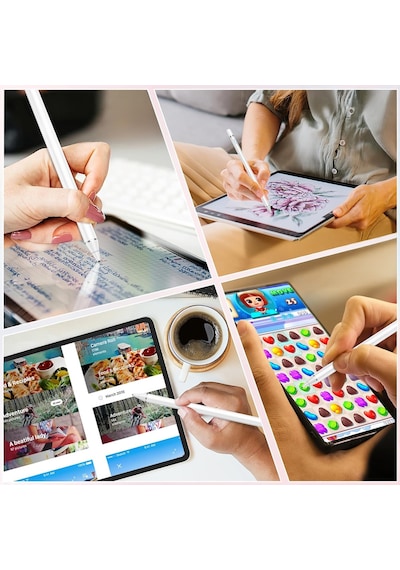 Samsung Uyumlu Galaxy A8 X200 Şarjlı Aktif Stylus Kalem Hassas Uç Not Alma & Çizim İçin