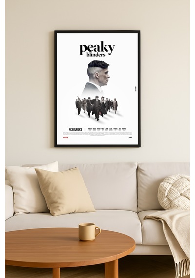 Peaky Blinders Siyah Ahşap Çerçeveli Poster, Dizi Duvar Tablosu