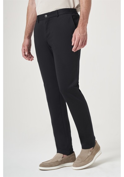 İmza Siyah Yan Cep Slim Fit Esnek Jogger Pantolon 1003260274