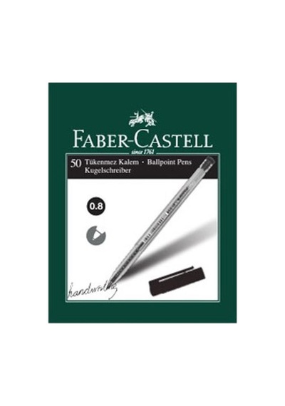 Faber Castell Tükenmez Kalem 1440 0.8 Mm Siyah - 50 Adet