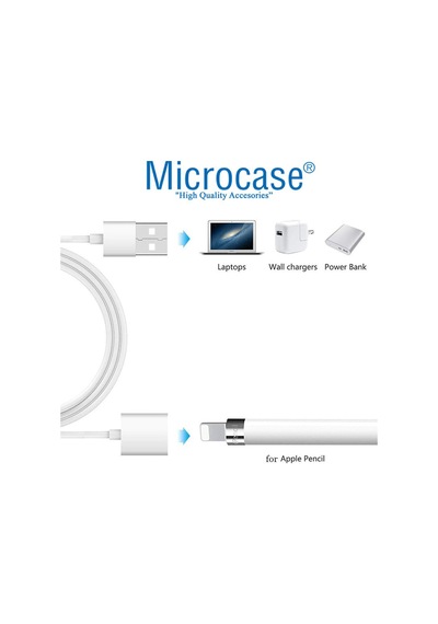 Pencil Uzatma Adaptör Kablo 8 Pin To Usb - Beyaz Al4074