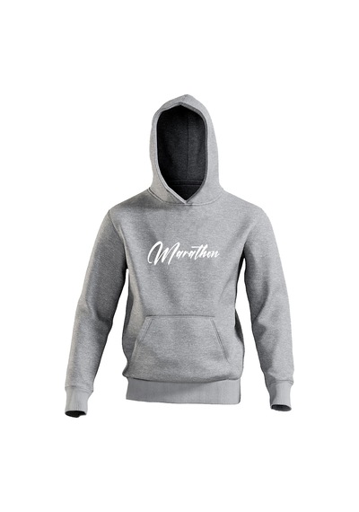 Blackjack Giyim Unisex Kapşonlu Sweatshirt - Marathon Gri-kpsnfkooo-20034
