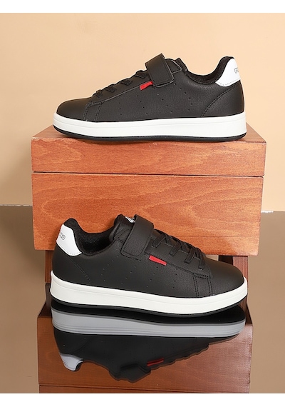 Kidessa 1709 Anatomik Tabanlı Unisex Çocuk Sneakers Gün Siyah Beyaz