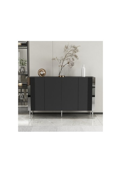 Dream 120 Cm Konsol Tv Sehpası Çok Amaçlı Dolap Antrasit-gümüş Antrasit-gümüş