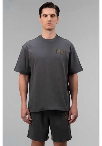 Everlast Authentic Boxing 2.0 Erkek Oversize Tişört Tm0158-415 %100 Pamuk Füme