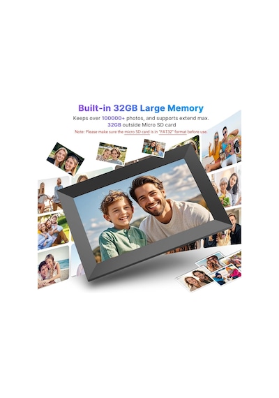 Uhale 32 Gb Depolama 10.1 İnç Dijital Fotoğraf Çerçevesi, Elektronik Wifi, Sd Kart Yuvası, Bilgisayar Ips Dokunmati Diğer