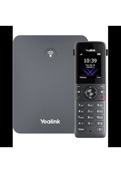 Yealınk W73p, W73h Dect Telefon İle W70b Baz İstasyonu, Kablosuz Ip Telefon, Siyah, 1.8" Renkli Ekra