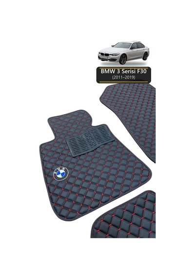 Oto Halı Paspas Bmw 3 Serisi F30 2011-2019 Uyumlu M Performance M Teknik Sport Kaymaz & Şık Tasarım - Tasarım 5