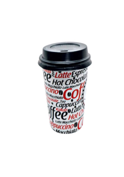 8 oz Siyah Beyaz Kapaklı Americano Kahve Bardak 250 ml 100 Adet