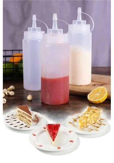Master Chef 700ml Sızdırmaz Kapaklı Şeffaf Yağdanlık Sirke Ketçap Mayonez Sosluk