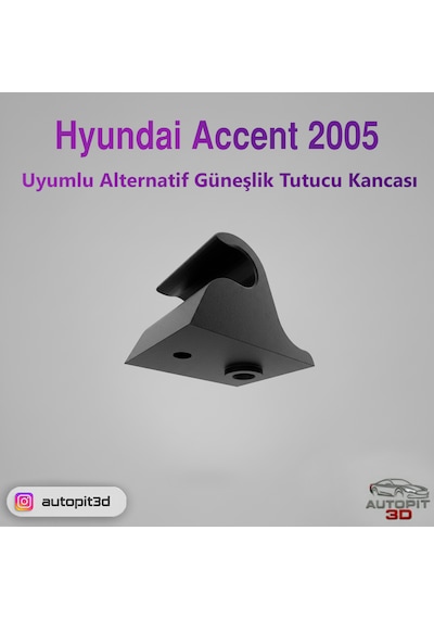 Hyundaı Accent 2005 Uyumlu Alternatif Güneşlik Tutucu Kancası
