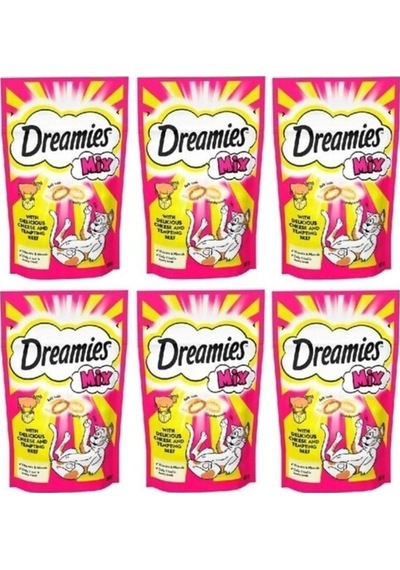 Dreamies Mix Sığırlı & Peynirli Kedi Ödül Maması 60 Gr X 6 Adet
