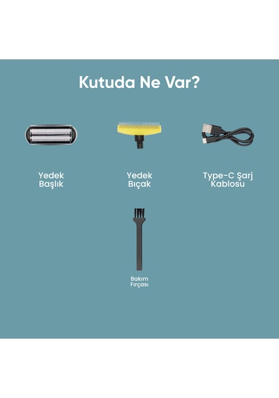 Şarjlı Yedek Başlıklı Sakal Tıraş Makinesi Erkek Kişisel Bakım Mr-150 1.5 Saat