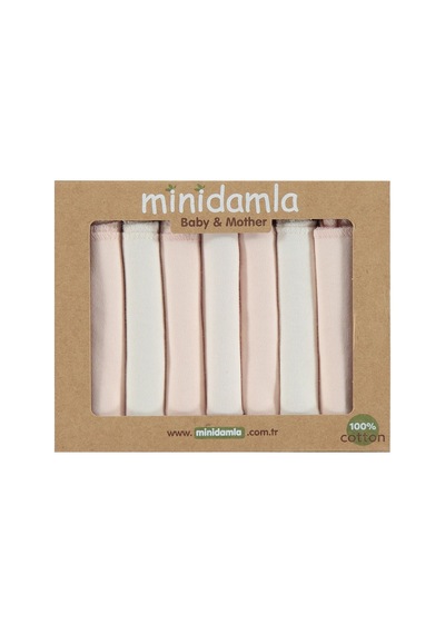 Minidamla 7li Ağız Mendili - Pudra Somon