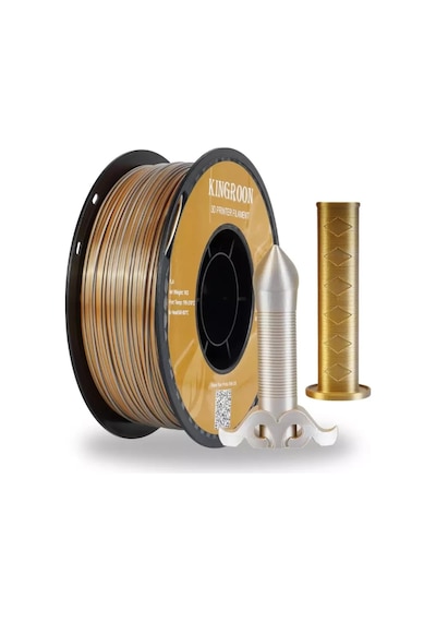 Kingroon Çift Renk Altın - Gümüş Pla Silk Filament 1.75 Mm 1000gr
