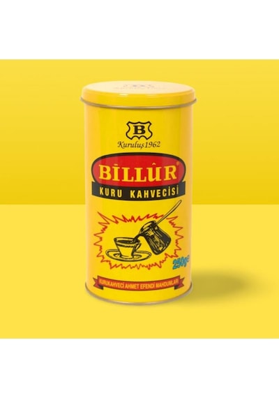 Billur Kahve Metal Silindir Kutu Billur Kahve 250gr. Türk Kahvesi