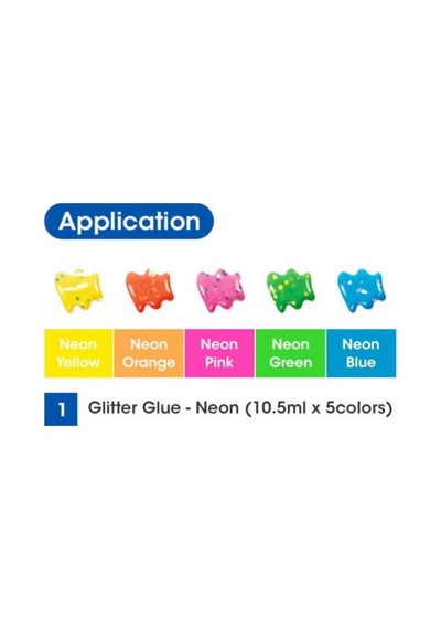 Amos Simli Yapıştırıcı Neon Renkler 10.5Ml X 5 Tüp Gne10B5