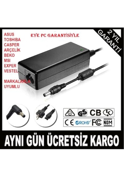 Toshiba Laptop Şarj Aleti Adaptör Şarj Cihazı